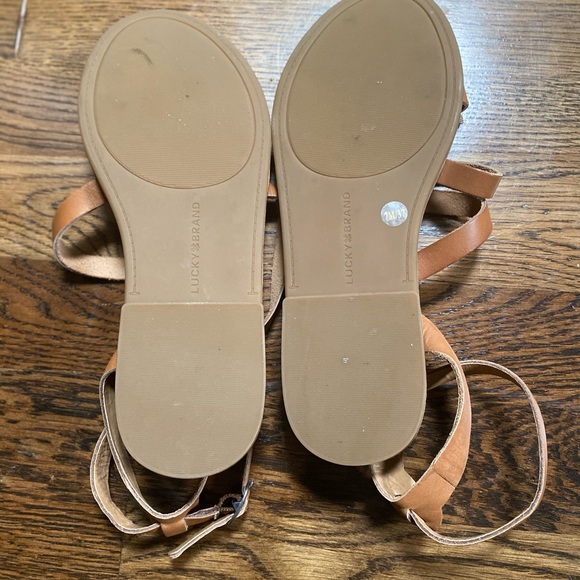 Lucky Brand Addie Sandal in Almond Natural Leather - Picture 5 of 10